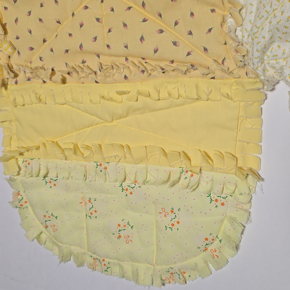 Nursery Patchwork Bear Quilt Chair Cover/ Protector  - Yellow and Cream - Picture 5 of 12